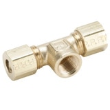 Tube to Female Pipe - Branch Tee - Brass Compression Fittings